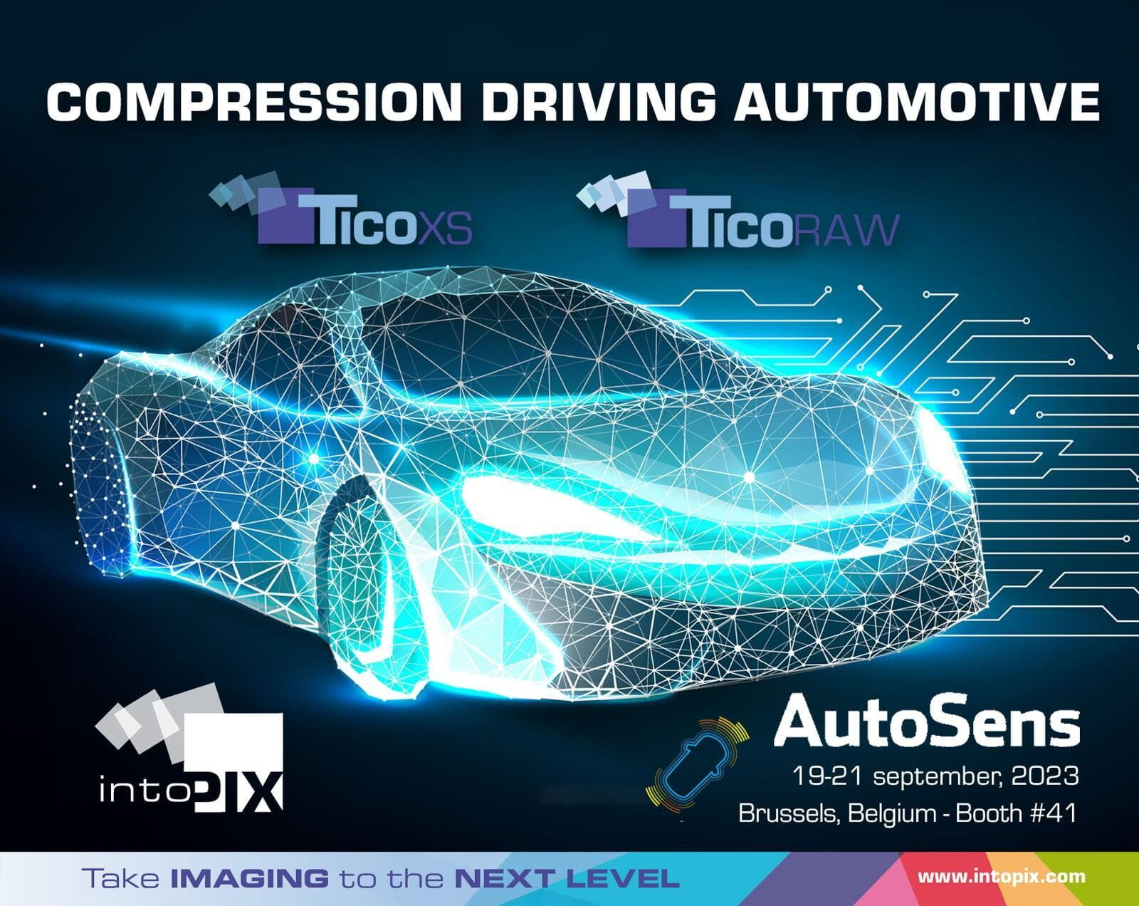 intoPIXは、AutoSens 2023で、自動車の技術革新を推進する新しい軽量ビデオ圧縮規格と技術を紹介します。